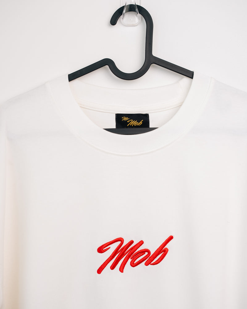 T-shirt blanc et rouge MOB