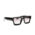 Lunette reflet rose et transparent monture noire